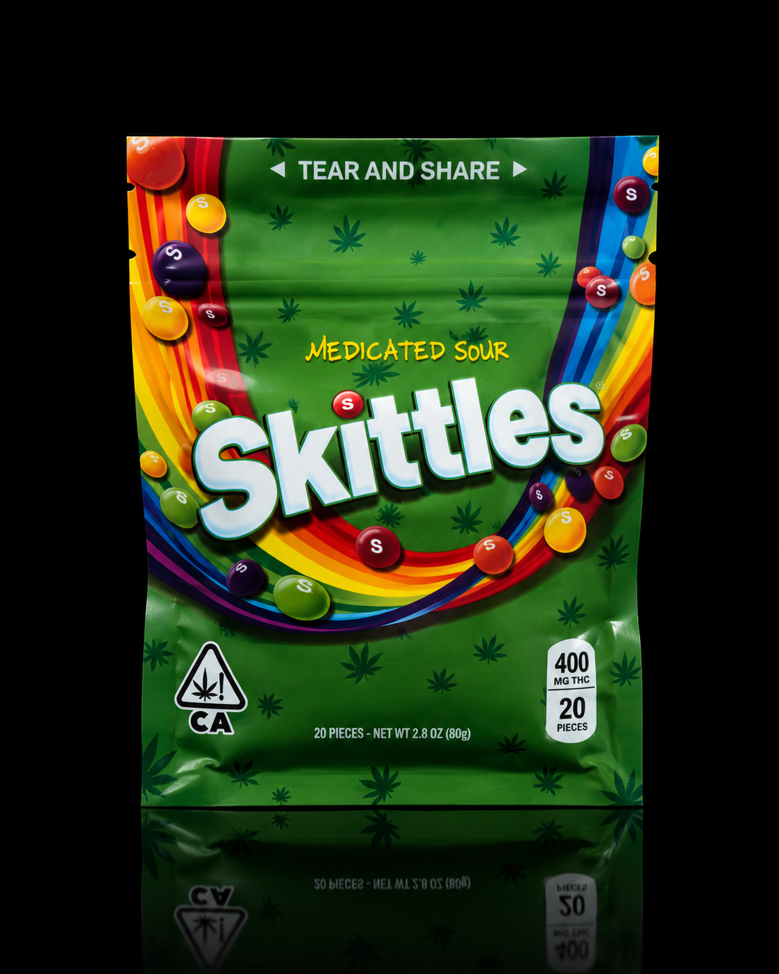 Medicated Sour Skittles — 400mg THCA